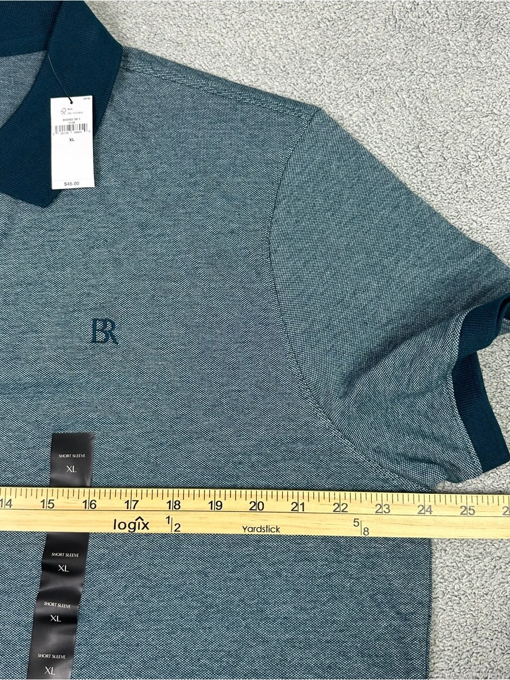 Lot of 2 Banana Republic Pique Polo Shirt Mens XL Green Navy Organic Cotton NEW